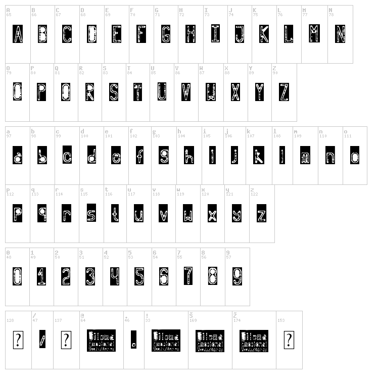 Dilema Emocional font map